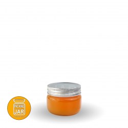 جار شیشه ای استوانه ای کانتینری آرم دار درب 68سایز 5